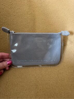 Louis Vuitton Gray Clear Zip Cosmetic Pouch